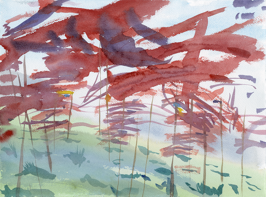 "Conflagration," 11.5 x 15 in.