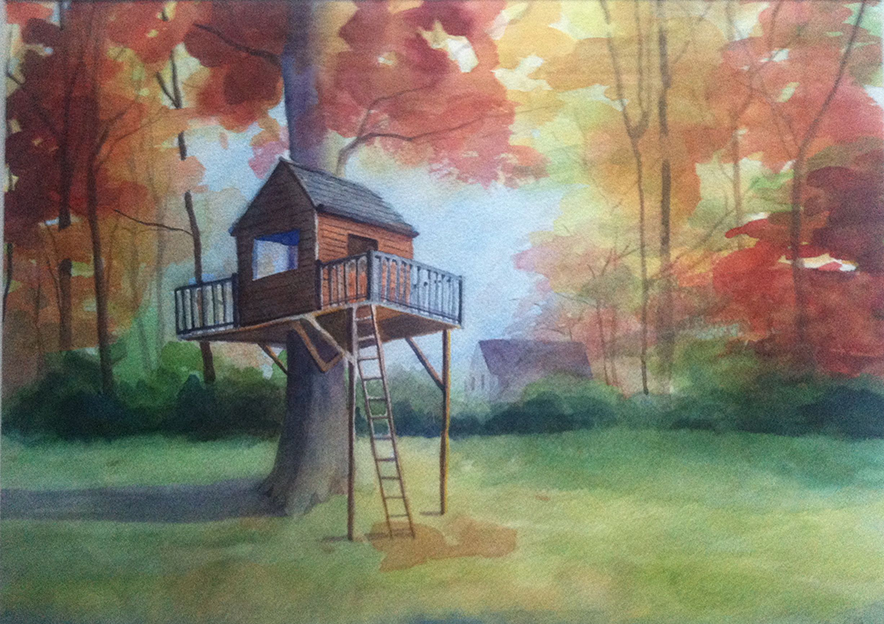 "Arthur's Treehouse," 7 x 12 in.